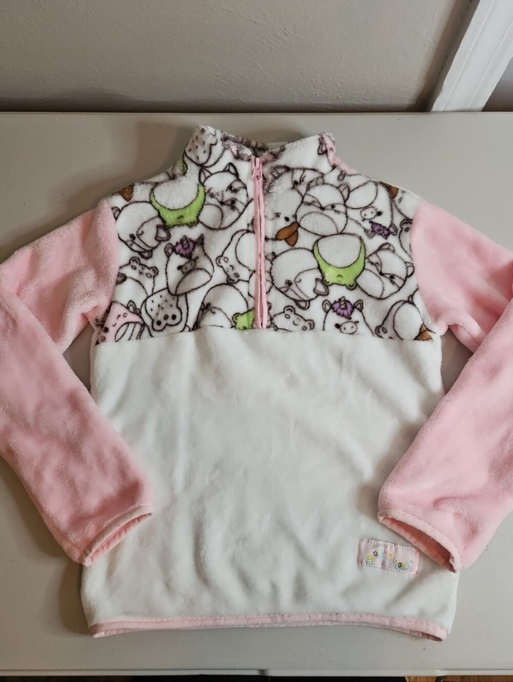 Squishmallow Cozy Quarter Zip Fleece Jacket Size Kids Medium
